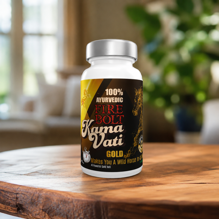 Fire Bolt Kama Vati Gold – 100% Ayurvedic Herbal Wellness Tablets